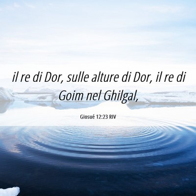 Picture 06 - Giosué 12:23 RIV - il re di Dor, sulle alture di Dor, il re di Goim - Bible Verse Picture