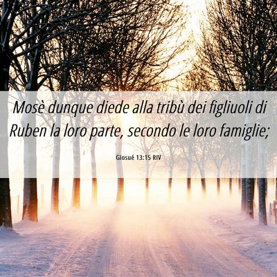 Picture 06 - Giosué 13:15 RIV - Mosè dunque diede alla tribù dei figliuoli di - Bible Verse Picture