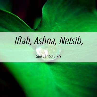 Picture 06 - Giosué 15:43 RIV - Iftah, Ashna, - Bible Verse Picture
