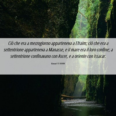Picture 06 - Giosué 17:10 RIV - Ciò che era a mezzogiorno apparteneva a Efraim; - Bible Verse Picture