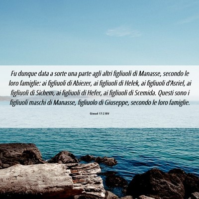 Picture 06 - Giosué 17:2 RIV - Fu dunque data a sorte una parte agli altri - Bible Verse Picture