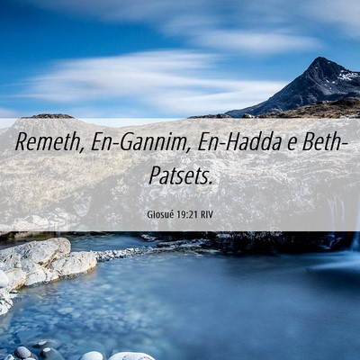 Picture 06 - Giosué 19:21 RIV - Remeth, En-Gannim, En-Hadda e - Bible Verse Picture