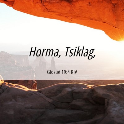 Picture 06 - Giosué 19:4 RIV - Horma, - Bible Verse Picture