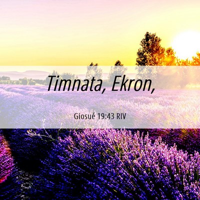 Picture 06 - Giosué 19:43 RIV - Timnata, - Bible Verse Picture