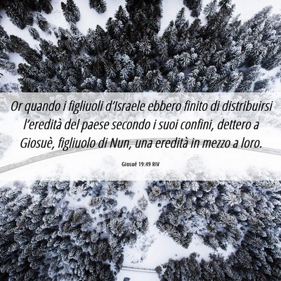 Picture 06 - Giosué 19:49 RIV - Or quando i figliuoli d’Israele ebbero finito - Bible Verse Picture