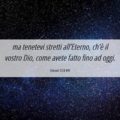Picture 06 - Giosué 23:8 RIV - ma tenetevi stretti all’Eterno, ch’è il - Bible Verse Picture