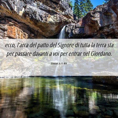 Picture 06 - Giosué 3:11 RIV - ecco, l’arca del patto del Signore di tutta la - Bible Verse Picture