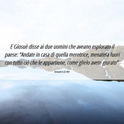 Picture 06 - Giosué 6:22 RIV - E Giosuè disse ai due uomini che aveano - Bible Verse Picture
