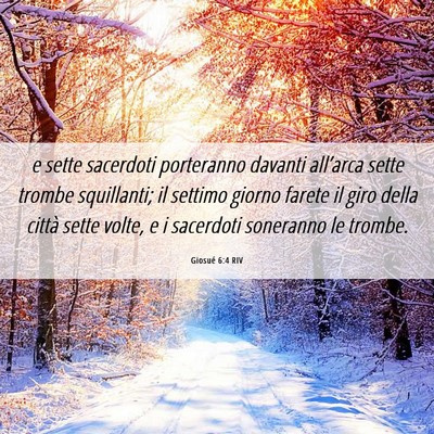 Picture 06 - Giosué 6:4 RIV - e sette sacerdoti porteranno davanti all’arca - Bible Verse Picture