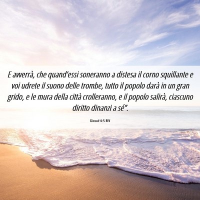 Picture 06 - Giosué 6:5 RIV - E avverrà, che quand’essi soneranno a distesa - Bible Verse Picture