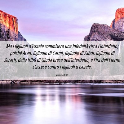 Picture 06 - Giosué 7:1 RIV - Ma i figliuoli d’Israele commisero una - Bible Verse Picture