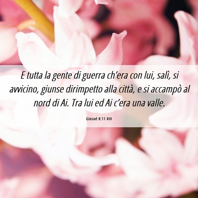Picture 06 - Giosué 8:11 RIV - E tutta la gente di guerra ch’era con lui, - Bible Verse Picture