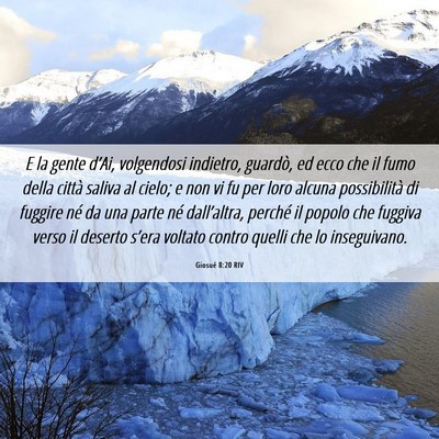 Picture 06 - Giosué 8:20 RIV - E la gente d’Ai, volgendosi indietro, guardò, - Bible Verse Picture