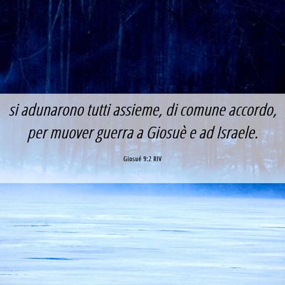Picture 06 - Giosué 9:2 RIV - si adunarono tutti assieme, di comune accordo, - Bible Verse Picture