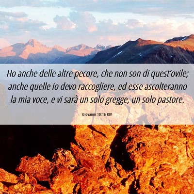 Picture 06 - Giovanni 10:16 RIV - Ho anche delle altre pecore, che non son di - Bible Verse Picture