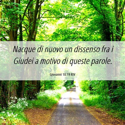 Picture 06 - Giovanni 10:19 RIV - Nacque di nuovo un dissenso fra i Giudei a motivo - Bible Verse Picture