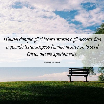 Picture 06 - Giovanni 10:24 RIV - I Giudei dunque gli si fecero attorno e gli - Bible Verse Picture