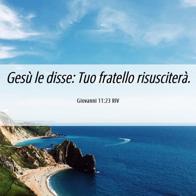Picture 06 - Giovanni 11:23 RIV - Gesù le disse: Tuo fratello - Bible Verse Picture