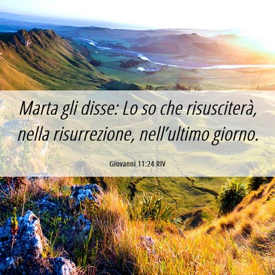 Picture 06 - Giovanni 11:24 RIV - Marta gli disse: Lo so che risusciterà, nella - Bible Verse Picture