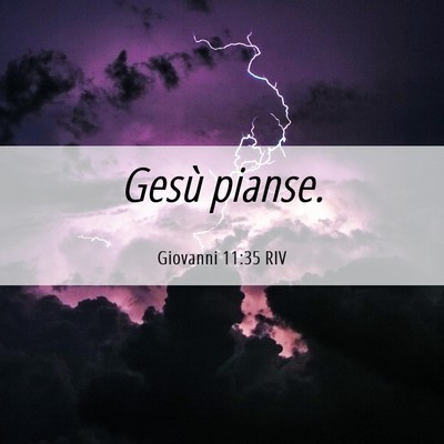 Picture 06 - Giovanni 11:35 RIV - Gesù - Bible Verse Picture