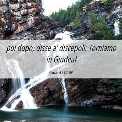Picture 06 - Giovanni 11:7 RIV - poi dopo, disse a’ discepoli: Torniamo in - Bible Verse Picture