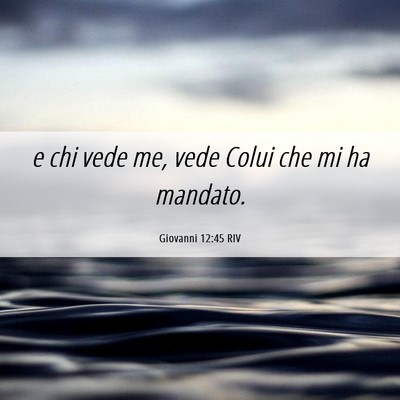 Picture 06 - Giovanni 12:45 RIV - e chi vede me, vede Colui che mi ha - Bible Verse Picture