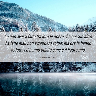 Picture 06 - Giovanni 15:24 RIV - Se non avessi fatto tra loro le opere che nessun - Bible Verse Picture