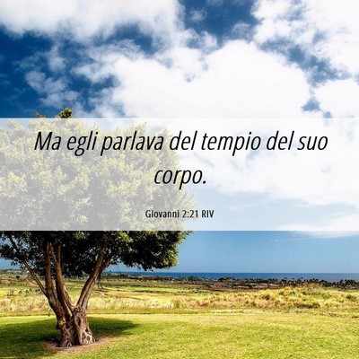 Picture 06 - Giovanni 2:21 RIV - Ma egli parlava del tempio del suo - Bible Verse Picture