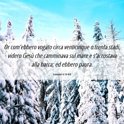 Picture 06 - Giovanni 6:19 RIV - Or com’ebbero vogato circa venticinque o trenta - Bible Verse Picture