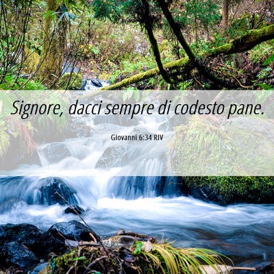 Picture 06 - Giovanni 6:34 RIV - Signore, dacci sempre di codesto - Bible Verse Picture