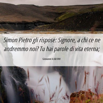 Picture 06 - Giovanni 6:68 RIV - Simon Pietro gli rispose: Signore, a chi ce ne - Bible Verse Picture