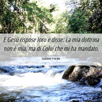Picture 06 - Giovanni 7:16 RIV - E Gesù rispose loro e disse: La mia dottrina non - Bible Verse Picture
