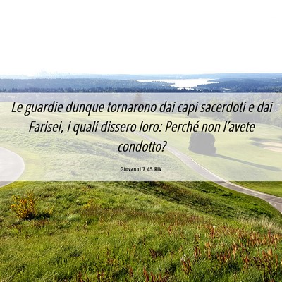 Picture 06 - Giovanni 7:45 RIV - Le guardie dunque tornarono dai capi sacerdoti e - Bible Verse Picture