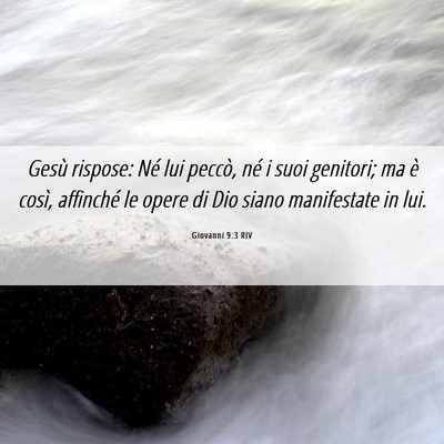 Picture 06 - Giovanni 9:3 RIV - Gesù rispose: Né lui peccò, né i suoi - Bible Verse Picture