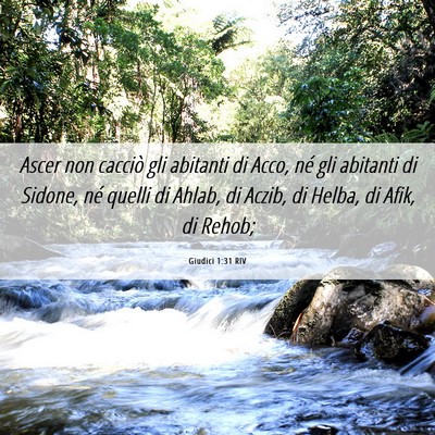 Picture 06 - Giudici 1:31 RIV - Ascer non cacciò gli abitanti di Acco, né gli - Bible Verse Picture