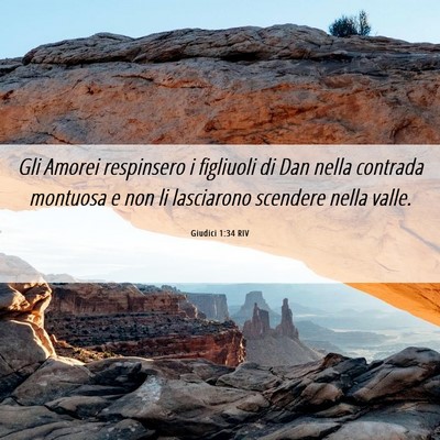 Picture 06 - Giudici 1:34 RIV - Gli Amorei respinsero i figliuoli di Dan nella - Bible Verse Picture