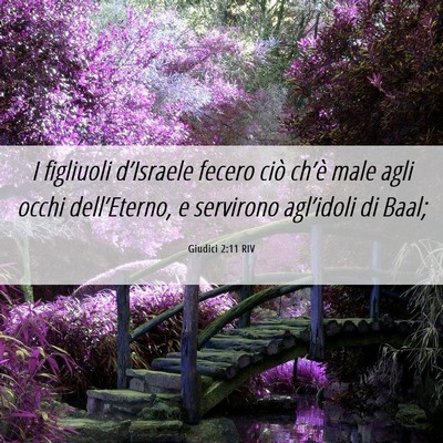 Picture 06 - Giudici 2:11 RIV - I figliuoli d’Israele fecero ciò ch’è male - Bible Verse Picture