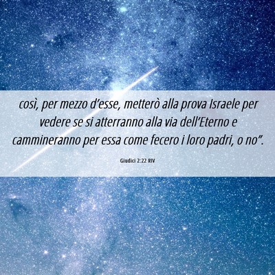 Picture 06 - Giudici 2:22 RIV - così, per mezzo d’esse, metterò alla prova - Bible Verse Picture