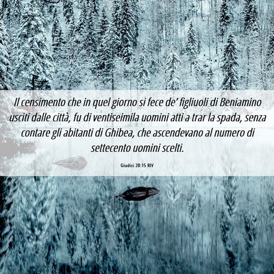 Picture 06 - Giudici 20:15 RIV - Il censimento che in quel giorno si fece de’ - Bible Verse Picture