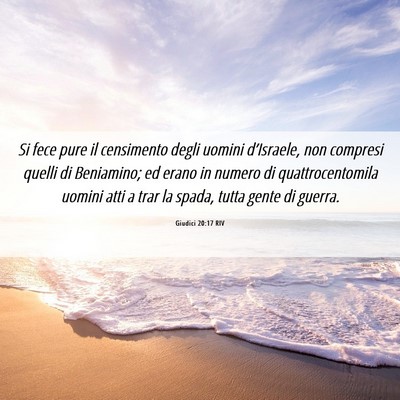 Picture 06 - Giudici 20:17 RIV - Si fece pure il censimento degli uomini - Bible Verse Picture