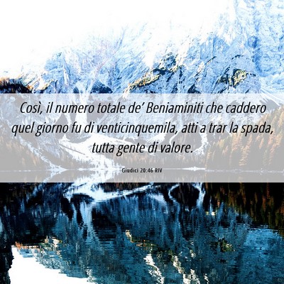 Picture 06 - Giudici 20:46 RIV - Così, il numero totale de’ Beniaminiti che - Bible Verse Picture