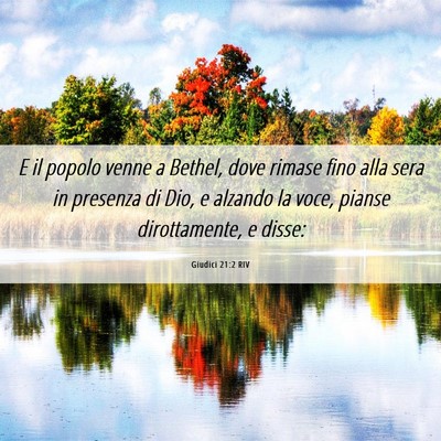 Picture 06 - Giudici 21:2 RIV - E il popolo venne a Bethel, dove rimase fino alla - Bible Verse Picture