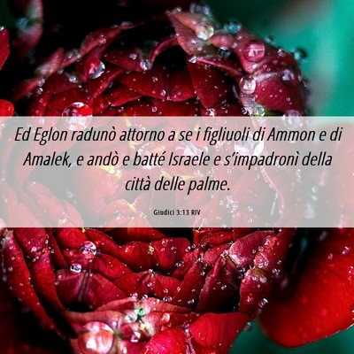 Picture 06 - Giudici 3:13 RIV - Ed Eglon radunò attorno a se i figliuoli di - Bible Verse Picture