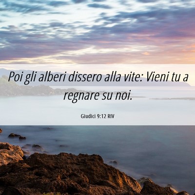 Picture 06 - Giudici 9:12 RIV - Poi gli alberi dissero alla vite: Vieni tu a - Bible Verse Picture