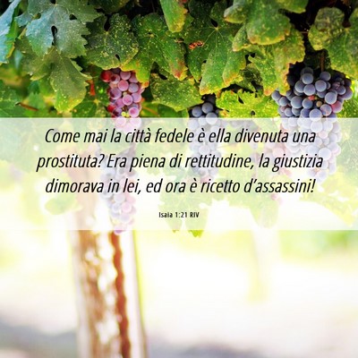Picture 06 - Isaia 1:21 RIV - Come mai la città fedele è ella divenuta una - Bible Verse Picture
