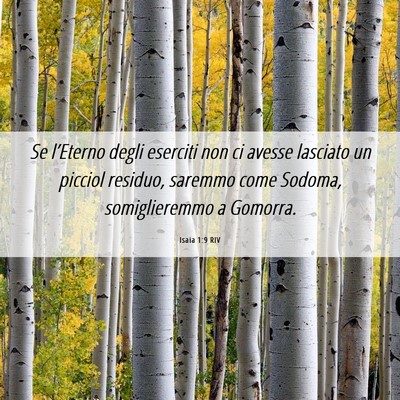Picture 06 - Isaia 1:9 RIV - Se l’Eterno degli eserciti non ci avesse - Bible Verse Picture