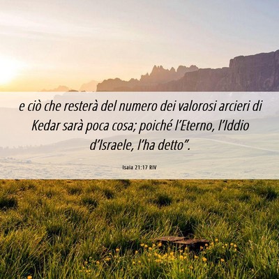 Picture 06 - Isaia 21:17 RIV - e ciò che resterà del numero dei valorosi - Bible Verse Picture