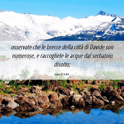 Picture 06 - Isaia 22:9 RIV - osservate che le brecce della città di Davide - Bible Verse Picture