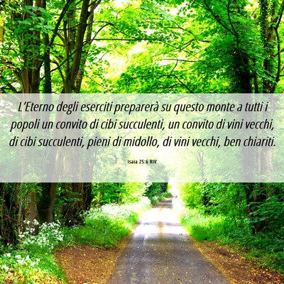 Picture 06 - Isaia 25:6 RIV - L’Eterno degli eserciti preparerà su questo - Bible Verse Picture