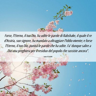 Picture 06 - Isaia 37:4 RIV - Forse, l’Eterno, il tuo Dio, ha udite le parole - Bible Verse Picture